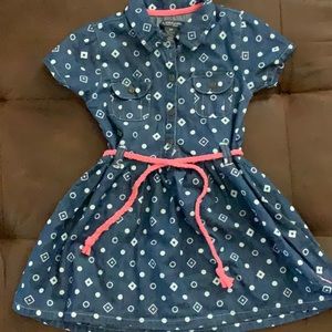 Blue, White & Pink Polo Toddler  Dress